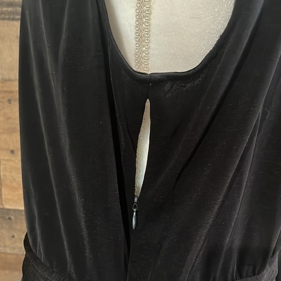 Worthington Black Baby Doll Sheer Lace Top Size Xl Side Zip - Picture 4 of 7